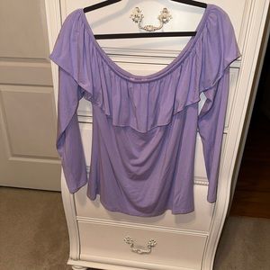 Light weight long sleeve off the shoulder Lilly Pulitzer top